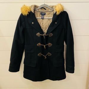 Women’s American Eagle Wool Peacoat. Size Small. Black